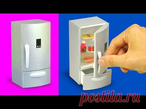 Мини холодильник для кукольного домика своими руками (с мерками)