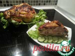 Праздничная фаршированная курица - кулинарный рецепт