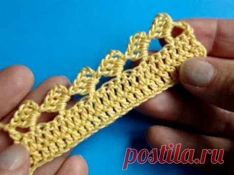 Вязание крючком Урок 263 Кайма 4 crochet border - edge - YouTube