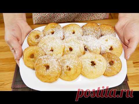 Ленивые пончики с яблоками | Яблоки в кляре