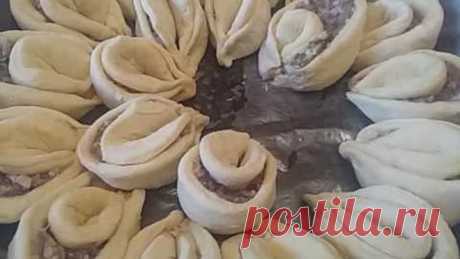 ГОТОВИМ С ЛЮБОВЬЮ! ПИРОГИ: / ХРИЗАНТЕМА / С МЯСНОЙ НАЧИНКОЙ, И СДОБНОГО ТЕСТА,ПОВИДЛО