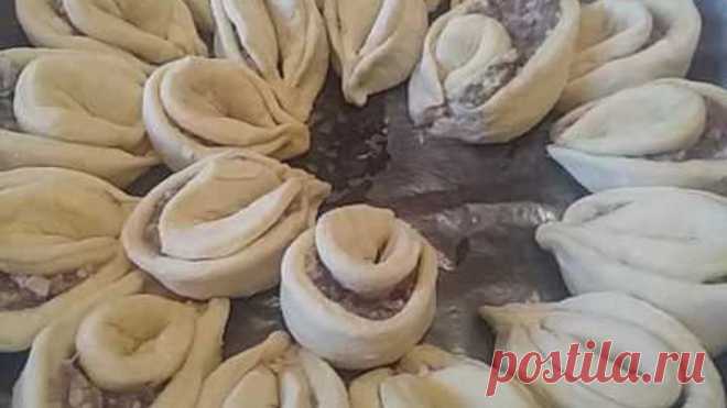 ГОТОВИМ С ЛЮБОВЬЮ! ПИРОГИ: / ХРИЗАНТЕМА / С МЯСНОЙ НАЧИНКОЙ, И СДОБНОГО ТЕСТА,ПОВИДЛО