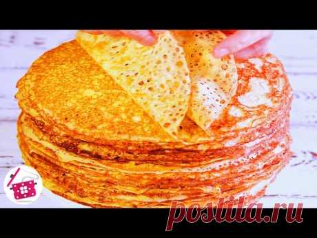 Блины за 5 минут! 100% Рецепт Блинов без весов и без заморочек! Ажурные домашние блинчики на молоке
