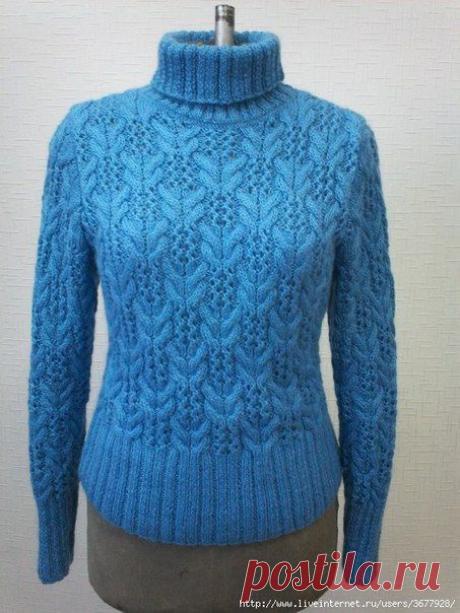 Пуловер с высоким воротником спицами. Свитер с высоким воротником спицами схемы | Домоводство для всей семьи