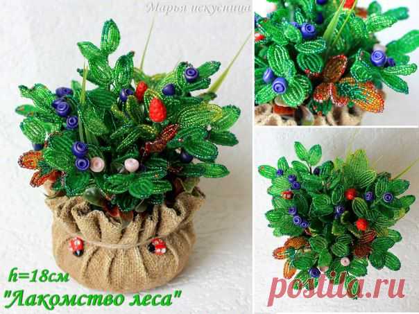 Цветы и деревья из бисера