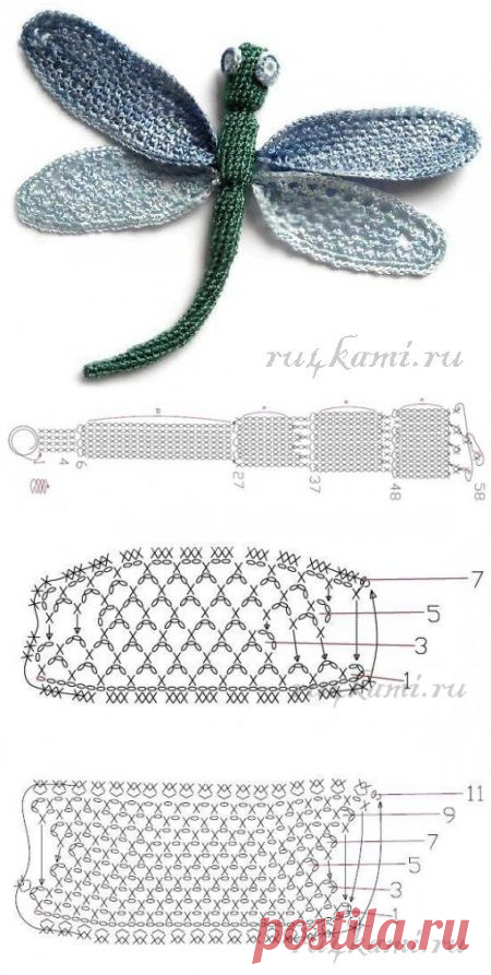 Стрекоза крючком » Сайт "Ручками" - делаем вещи своими руками