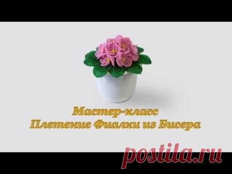 Мастер-класс &quot;Плетение фиалки из бисера&quot; | Вышивка бисером и не только