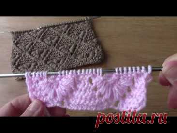 Ажурный узор спицами Маргаритки💗Knitting patterns