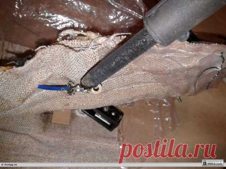 Припаиваем провод к наконечнику