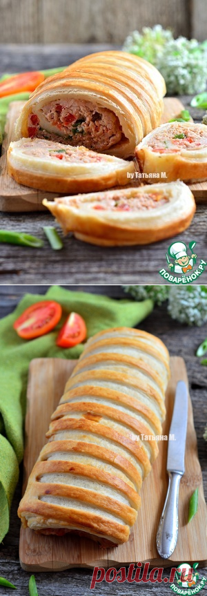 Закусочный рулет с мясом - кулинарный рецепт