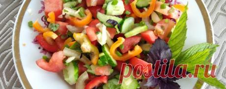 Вегетарианский овощной салат - Диетический рецепт ПП с фото и видео - Калорийность БЖУ