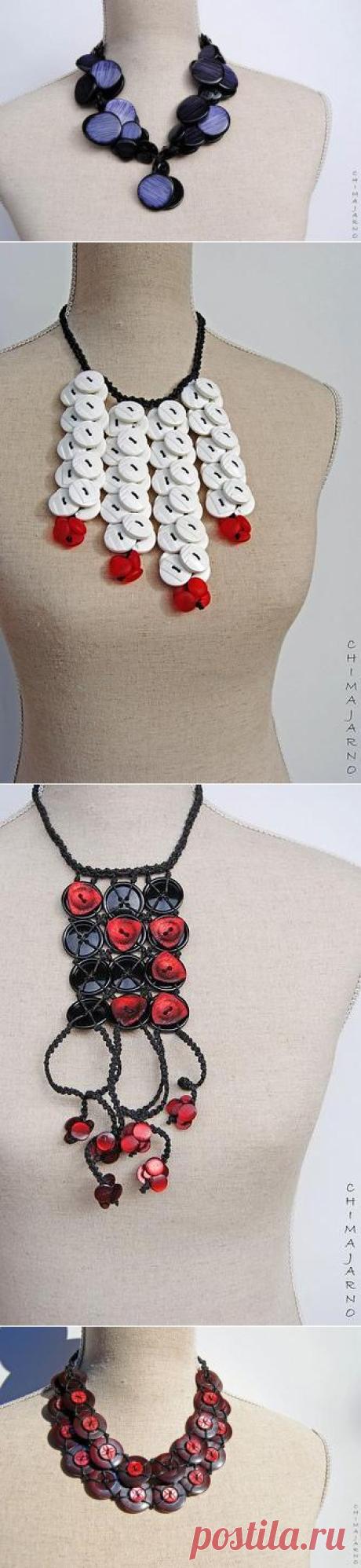 Украшения из пуговиц от Chimajrno | Pro Handmade