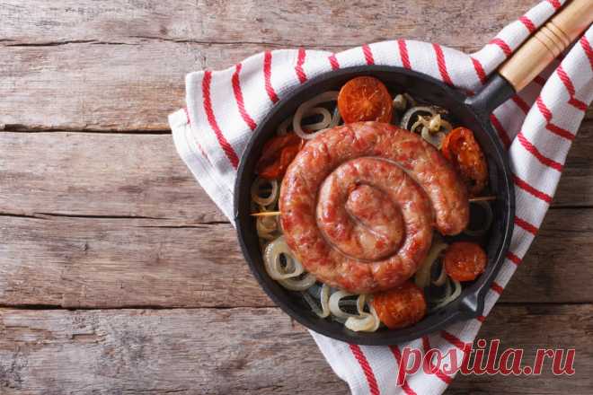 Домашняя куриная колбаса на сковороде в домашних условиях