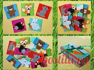 Шьем пазлы "Животные леса" из фетра для малышей - Ярмарка Мастеров - ручная работа, handmade