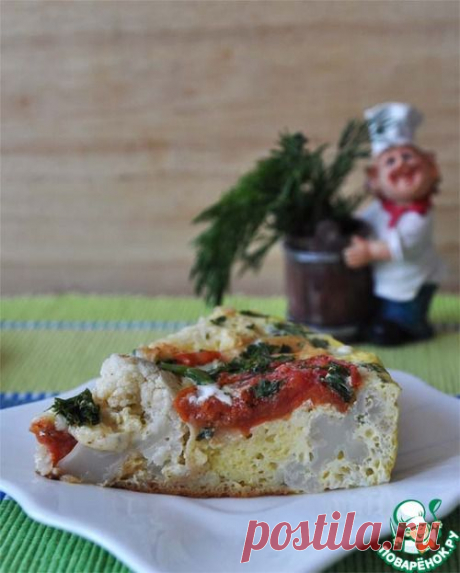 Пикантная запеканка с цветной капустой.