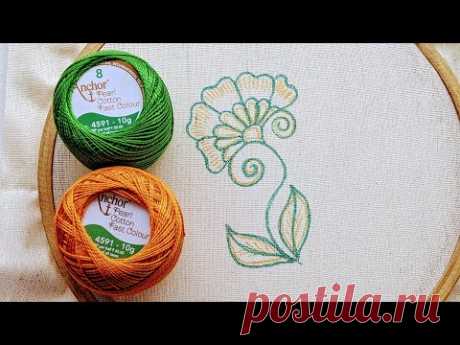 VERY EASY AND BEAUTIFUL FLOWER HAND EMBROIDERY DESIGN FOR BEGINNERS #embroiderypatterns