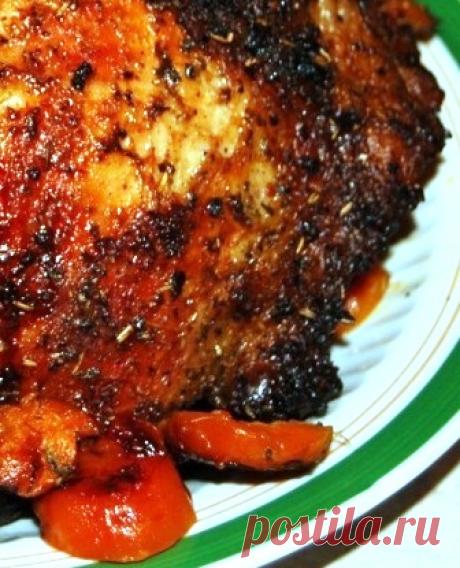 Вкусный окорок с тыквой