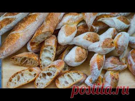 Багет на закваске/Sourdough Baguette/Хлеб на закваске