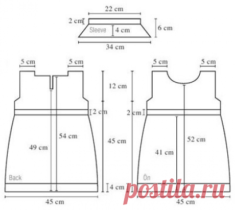Вязание спицами. Милое платье для девочки 6-12 месяцев.
