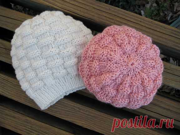 Детская шапка узором "Корзинка".