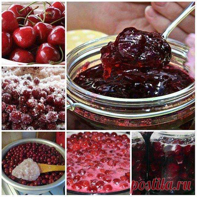 Кулинария >Вишня консервированная в желе
