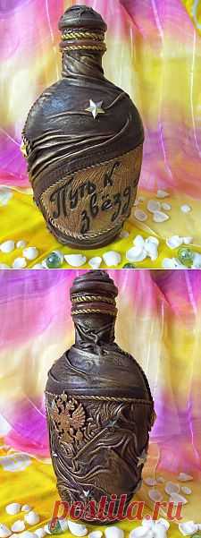 МК. Декор стеклянных бутылок "Путь к звездам" ХОББИн ДОМ