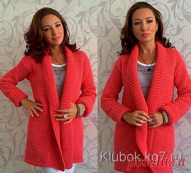 Кардиган жемчужной резинкой. Автор - Юлия Имукина (ЯМ) | Клубок