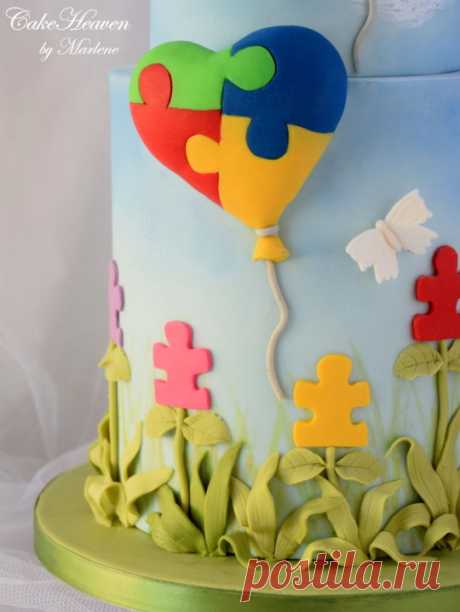 #SugarArt4Autism #AutismSweets - Cakes to raise Awareness - Cake by CakeHeaven by Marlene - CakesDecor
