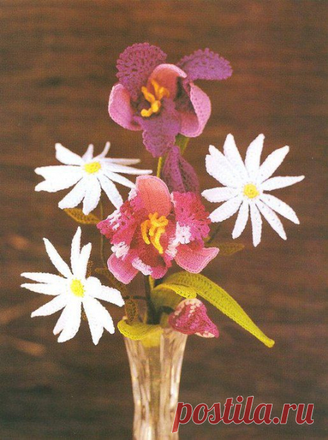 Iris crocheted. Flowers crochet scheme | Laboratory household