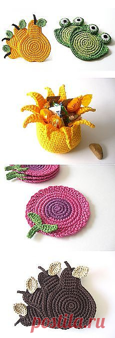 Вязаные прихватки - маленький праздник на кухне! | Простые схемы. Экономим время на Постиле