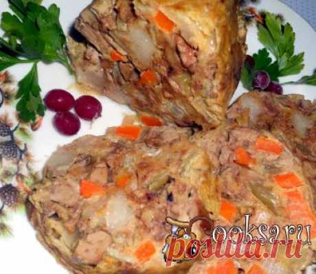 Домашний зельц из куриной печени