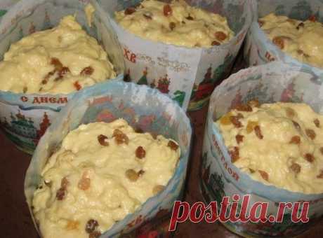 Александрийское тесто (для куличей) 

Совершенно потрясающие куличи! Сладкие, нежные, мягкие... Вкуснее я не ела в жизни! 
Рецепт бабушкин, готовит она по этому рецепту уже несколько десятков лет. 

С порции получается очень много куличей, смело делите количество на 2, 3, 4... 

1 л. топленого молока; 
1 кг. сахара; 
500 гр. слив. масла; 
10 яиц; 
3 желтка; 
150 гр. свежих дрожжей. 
Яйца слегка взбить, масло порезать кусочками, смешать все продукты с теплым молоком и остав...