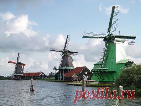 Заансе-Сханс-деревня ветряных мельниц
