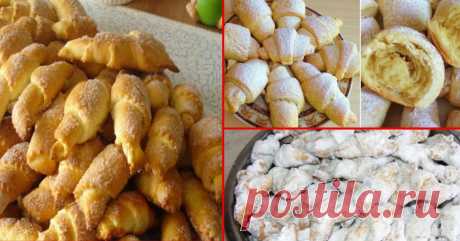 Рогалики к чаю: 3 быстрых рецепта Вкусные рогалики можно приготовить из любого теста и с разнообразной начинкой.