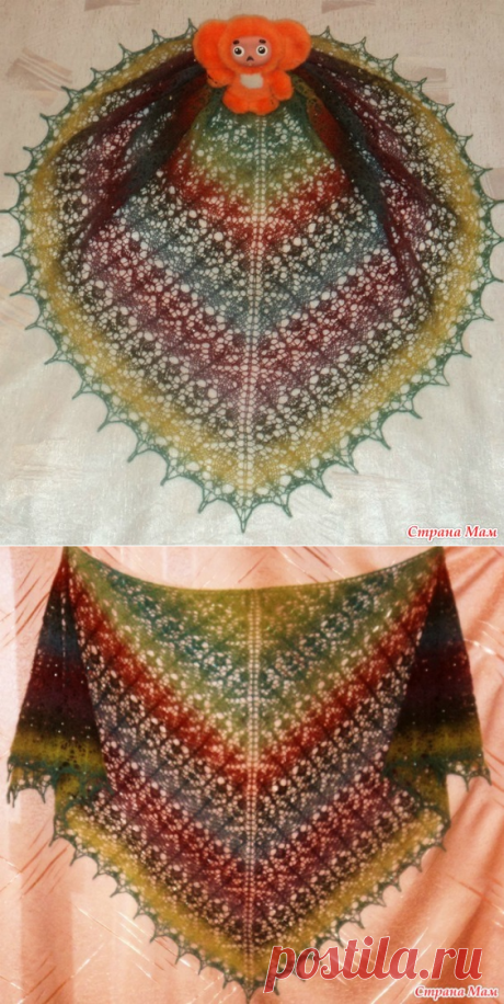 Шаль "Цветущая лилия" дизайнера Татьяны Гобрусевой - Хенд-Мейд | HANDMADE - Страна Мам