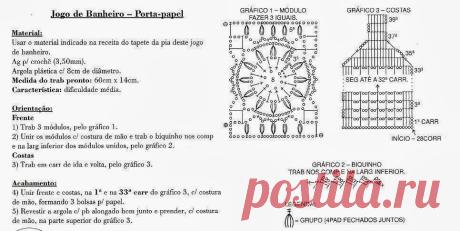 Inspirações de Croche com Any Lucy: Jogo de Banheiro