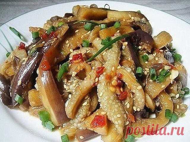 Баклажаны по-корейски. Нереальная вкусняшка! )