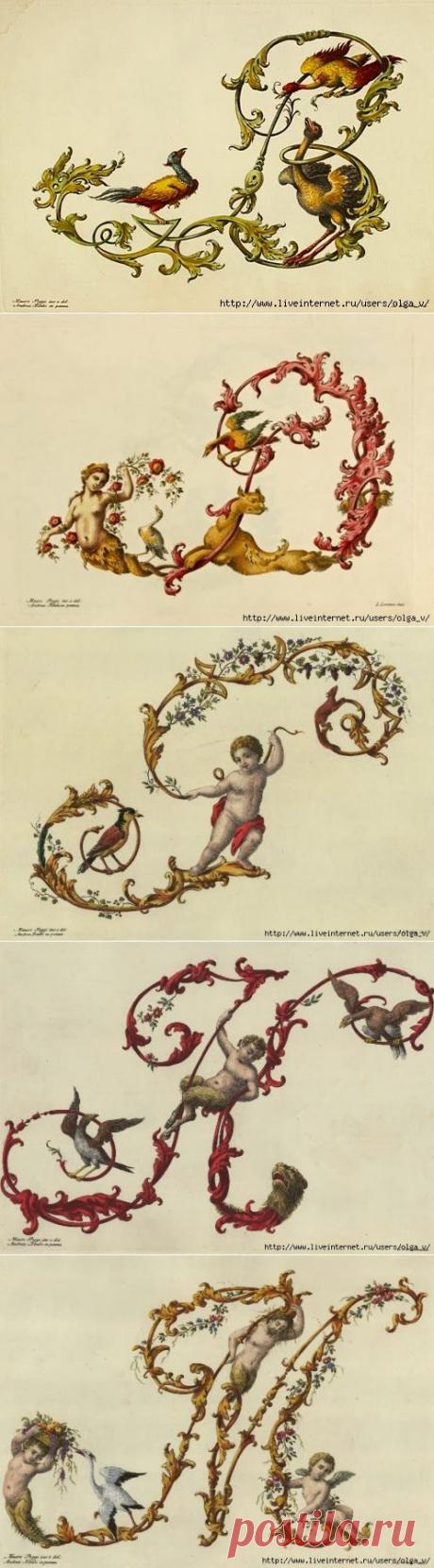 Алфавит Mauro Poggi (XVIII век)