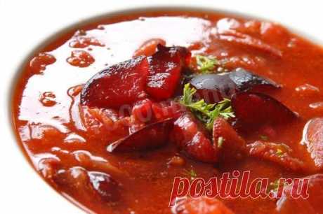Дачный сливовый суп на курином бульоне рецепт с фото - 1000.menu