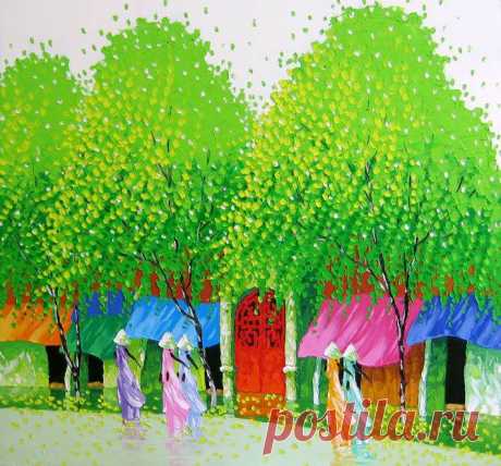 Мастихиновая живопись художницы Phan Thu Trang - КрасотаМания.Красота во всех проявлениях