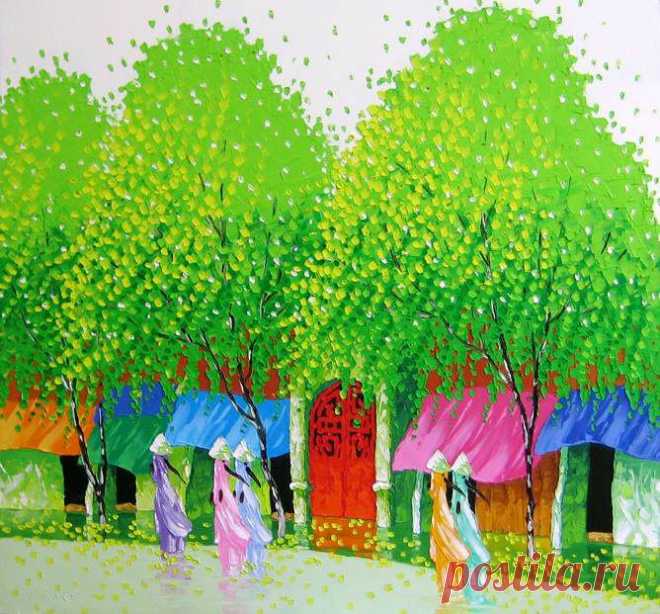 Мастихиновая живопись художницы Phan Thu Trang - КрасотаМания.Красота во всех проявлениях