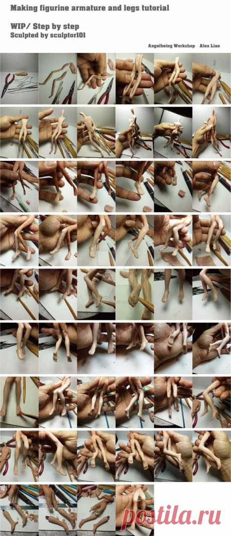 Figurine WIP/ tutorial part 1 armatures and legs by sculptor101 on DeviantArt