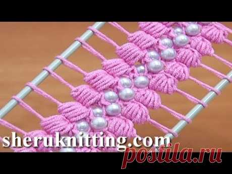 Hairpin Lace Crochet Tutorial 38 The Puff Stitch Beaded Strip