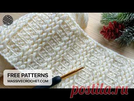The BEST Crochet Pattern for Beginners! ⚡️ 😍 LOVELY Crochet Stitch for Baby Blanket, Bag, Hat, Scarf