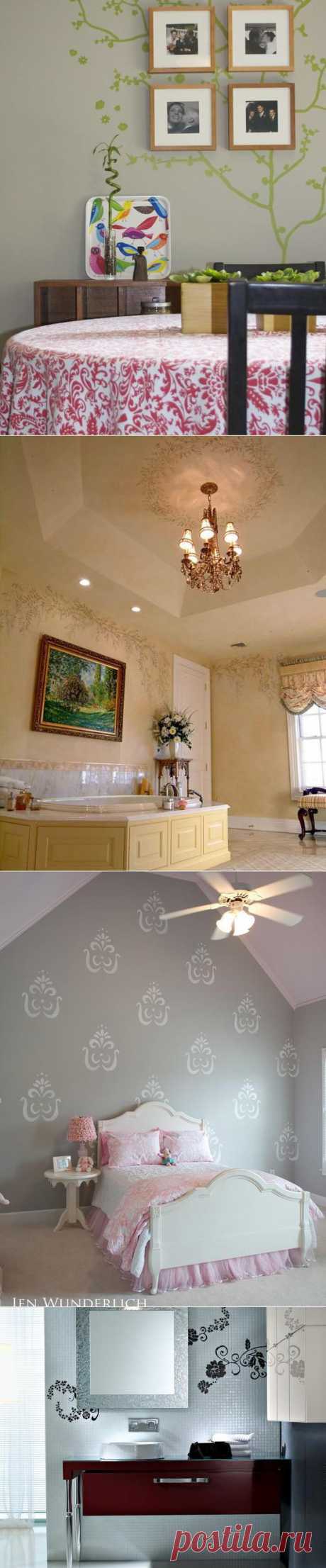 40 фото – трафареты для декора! Создание уникального интерьера!- iHouzz.ru