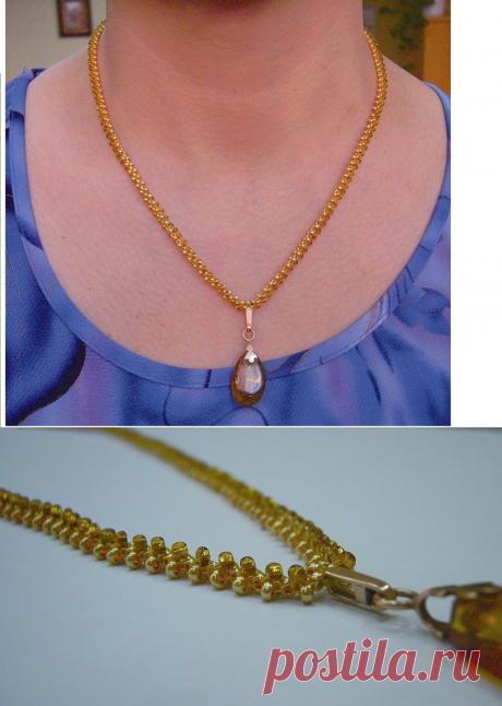 цепочка Янтарная | biser.info - всё о бисере и бисерном творчестве