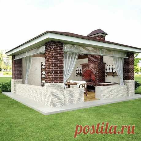 Беседка с летней кухней