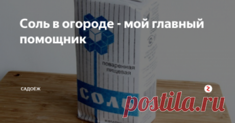 Соль в огороде - мой главный помощник Копеечный, но такой полезный для огорода продукт