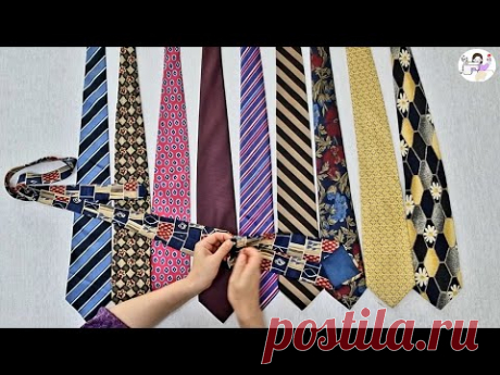 [DIY] Не выбрасывайте свой старый галстук в мусорную корзину. | Превращение в предметы роскоши.