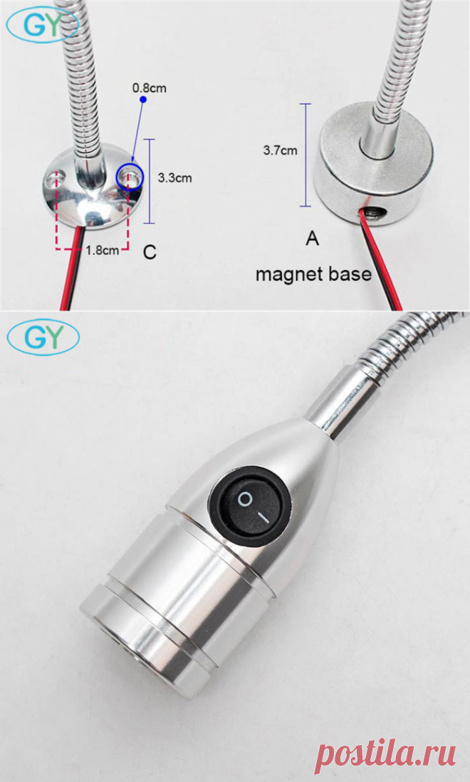 Светодиодная лампа для станков с ЧПУ, гибкая лампа на шею длиной 40 см, 3 Вт, 12 В постоянного тока, 24 В, серебристая, черная, магнитная, промышленная лампа|Промышленное освещение| | АлиЭкспресс
